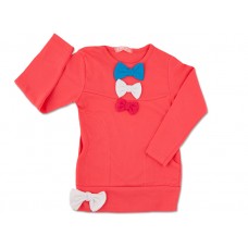 Bluza fetite 1-6 ani, Fundite rosu corai